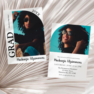 Arc moderne Photo Graduation Invitation