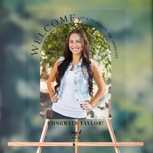 Arc moderne Photo Graduation Party Bienvenue (Neutre)