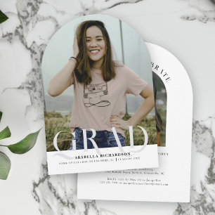 Arc moderne Photo Graduation Party Invitation