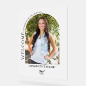 Arc moderne Photo Graduation Party Welcome Frosted (Angle)