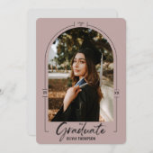 Arc moderne Purple Graduation Faire-part & (Devant / Derrière)