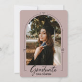 Arc moderne Purple Graduation Faire-part & (Devant)