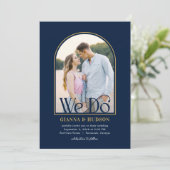Arc Moderne Simple Mariage Photo Invitation (Debout devant)