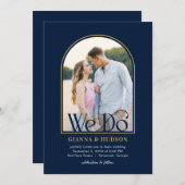 Arc Moderne Simple Mariage Photo Invitation (Devant / Derrière)