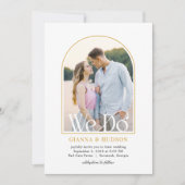Arc Moderne Simple Mariage Photo Invitation (Devant)