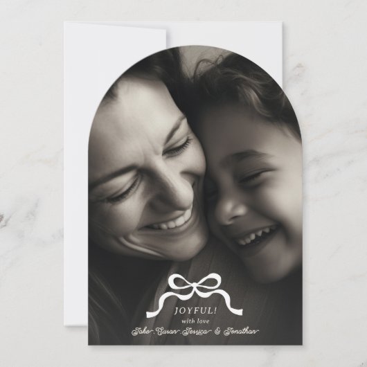 arc moderne tendance 2 photo cartes d'arc de Noël (Devant)