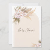 Arc moderne tons chauds Baby shower Invitation (Dos)