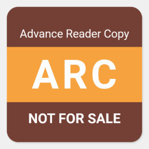 ARC Niet te koop Voorschot Leesexemplaar Boek Aute Vierkante Sticker
