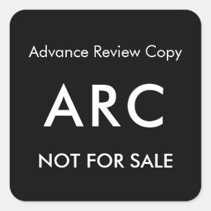 ARC Niet te koop Vooruit exemplaar Boeklabel Vierkante Sticker