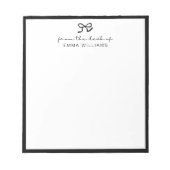 arc noir, du bureau du bloc-notes (Devant)