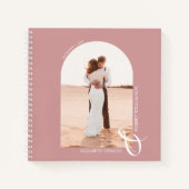 Arc photo moderne Dusty Rose Mariage livre d'invit (Devant)