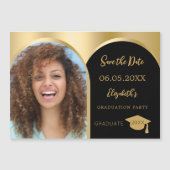 Arc photo noir Graduation Enregistrer la carte Dat (Devant)