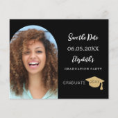 Arc photo noir Graduation Enregistrer la carte Dat (Devant)