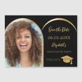 Arc photo noir Graduation Enregistrer la carte Dat (Devant)