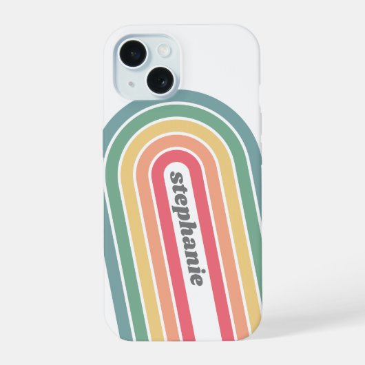 Arc Retro Line Pastel Arc-en-ciel Couleurs Nom du  (Verso)