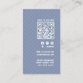 Arc rétro Whimsical Dusty Carte de visite bleu (Dos)