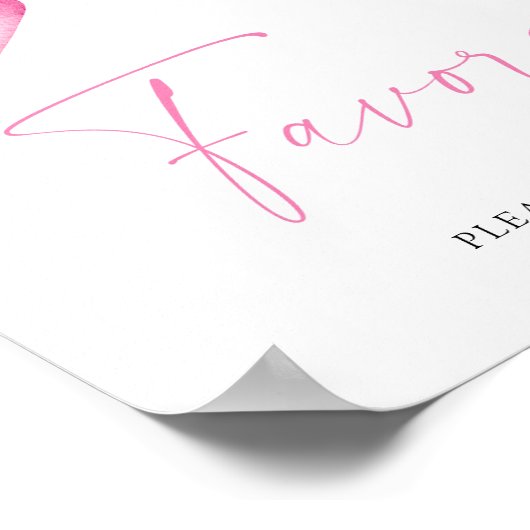 Arc rose - Affiche des Faveurs (Coin)