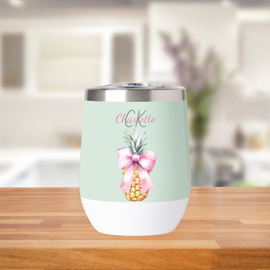Arc rose ananas tropical été sauge vert