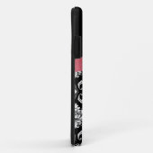 Arc rose avec le coque iphone de damassé (Dos/Droite)