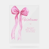 Arc rose - baby shower de bienvenue (Recto)