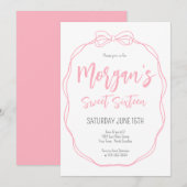 Arc rose Invitation Anniversaire, Preppy Girl Anni (Devant / Derrière)