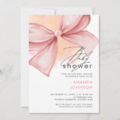 Arc rose Moderne Baby shower Invitation (Devant)