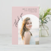 Arc rose moderne Diplômé Simple Merci photo (Debout devant)