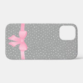 arc rose sur gris et blanc Coque-Mate coque iphone (Verso (horizontal))