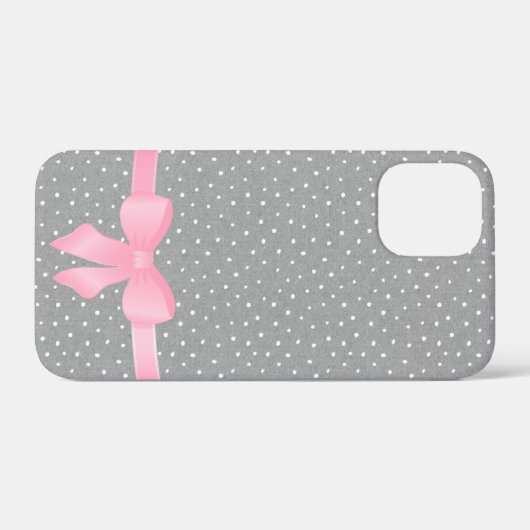 arc rose sur gris et blanc Coque-Mate coque iphone (Verso (horizontal))