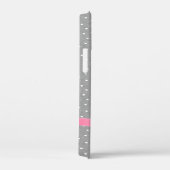 arc rose sur gris et blanc Coque-Mate coque iphone (Verso / Droite)