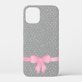 arc rose sur gris et blanc Coque-Mate coque iphone (Verso)