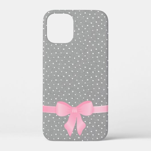 arc rose sur gris et blanc Coque-Mate coque iphone (Verso)
