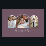 Arc violet élégant multi photo mariage décoration<br><div class="desc">Mieux ensemble arche de couple multi photo mariage faire-part et cadeau maison maison imprimé poster décoration. Coloris violet à poupée moderne et élégant.</div>