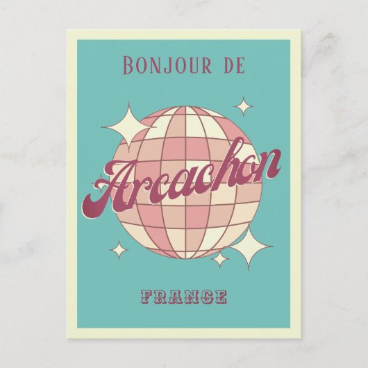 Arcachon Frankrijk vakantie retro Briefkaart (Voorkant)
