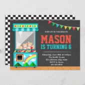 Arcade anniversaire invitation (Devant / Derrière)