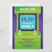 Arcade anniversaire, invitation d'anniversaire de  (Devant)