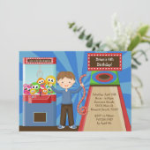 Arcade Birthday Party Invitation Kaart (Staand voorkant)