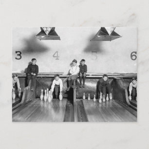 Arcade Bowling Alley, 1909 Briefkaart