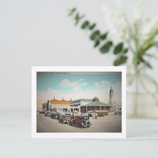 Arcade & Casino, Asbury Park, New Jersey Briefkaart (Staand voorkant)