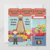 Arcade customisée Anniversaire Fête Invitation (Devant)