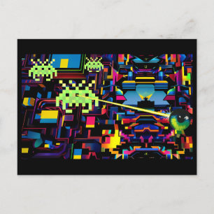 Arcade Death Machine op Patrol - Ken Gage Art Briefkaart