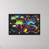 Arcade Death Machine op Patrol - Ken Gage Art Canvas Afdruk (Voorkant)