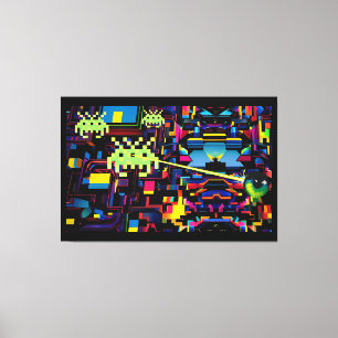 Arcade Death Machine op Patrol - Ken Gage Art Canvas Afdruk