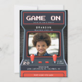 Arcade Game Foto 10e Verjaardagsfeest Kaart (Voorkant)