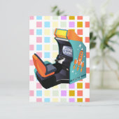 Arcade Game Invulbare Dank Je Bedankkaart (Staand voorkant)