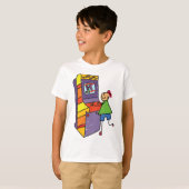 Arcade Gamer Stick Figuur Leuke videogame T-shirt (Voorkant volledig)