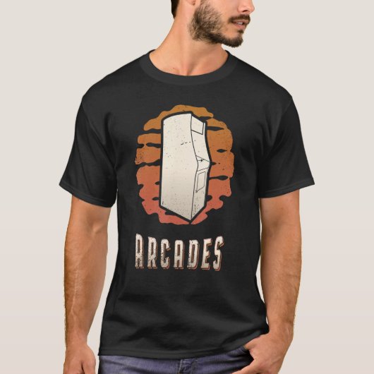 Arcade Games Retro Classic Sunset T-shirt (Voorkant)