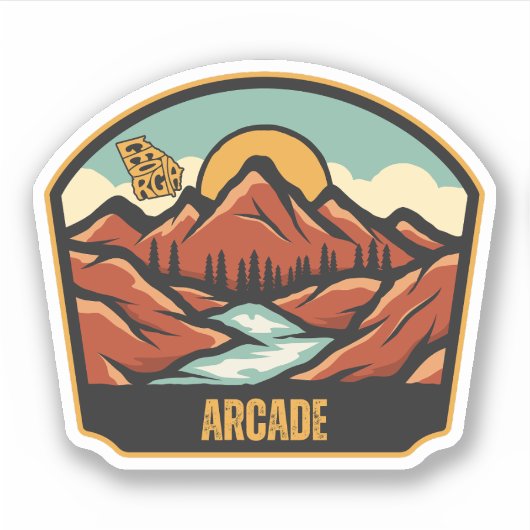 Arcade, Georgia Sticker (Voorkant)