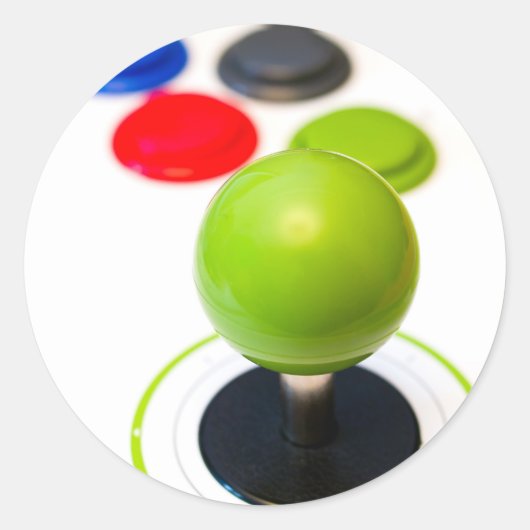Arcade Joystick Ronde Sticker (Voorkant)