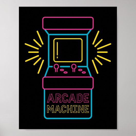 Arcade Machine Game Machine  80S 90S Retro Poster (Voorkant)